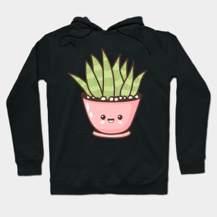 Pink Pot Cute Kawaii Succulent Desert Cactus Hoodie